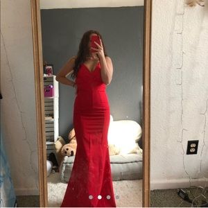 red prom dress